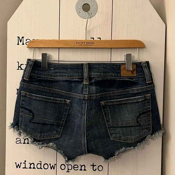 American Eagle Floral Embroidered Denim Shorts - Picture 4 of 8